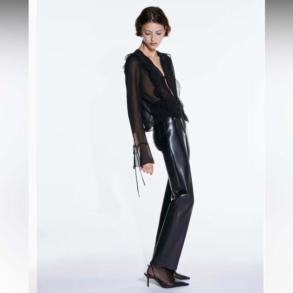 Wilfred Black Straight Leg Pants - Picture 4 of 14